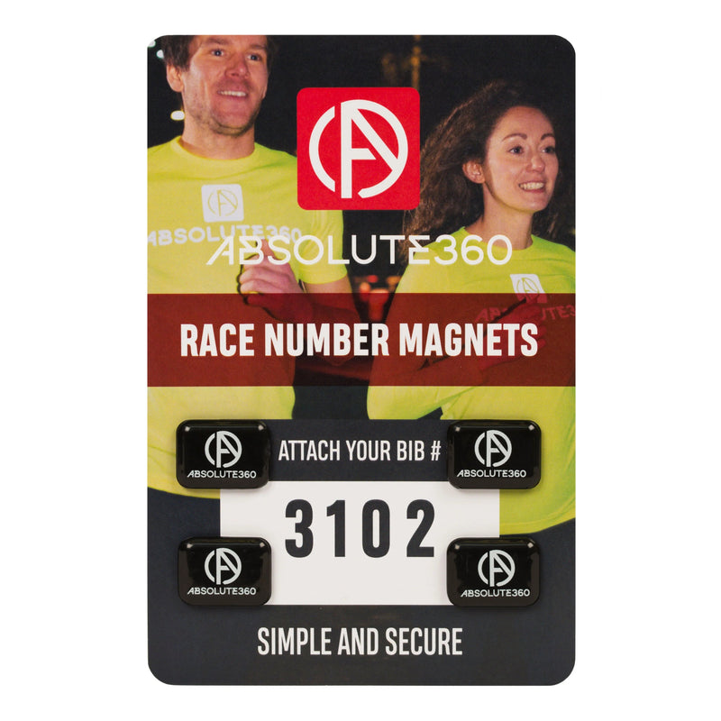 Absolute 360 Race Number Magnets Black