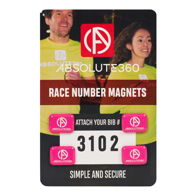 Absolute 360 Race Number Magnets Pink