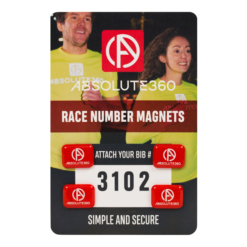 Absolute 360 Race Number Magnets Red