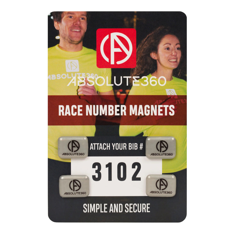 Absolute 360 Race Number Magnets Silver
