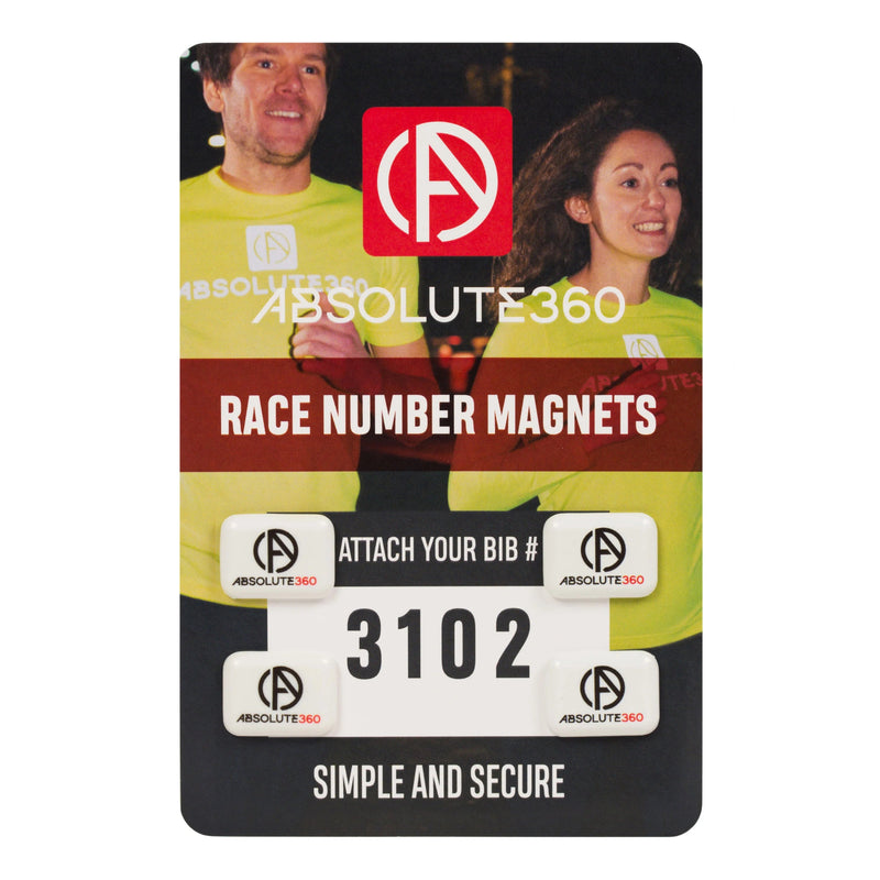 Absolute 360 Race Number Magnets White