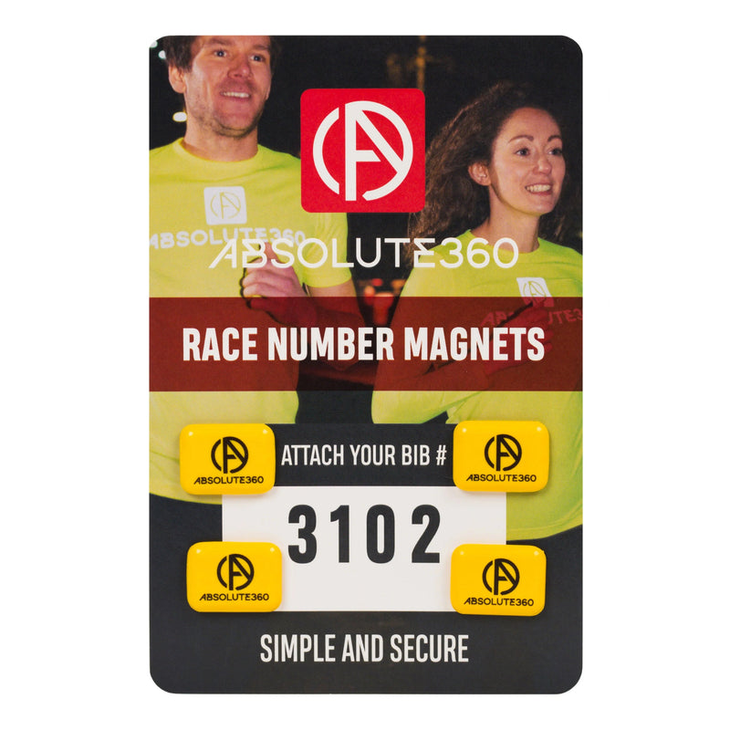 Absolute 360 Race Number Magnets Yellow