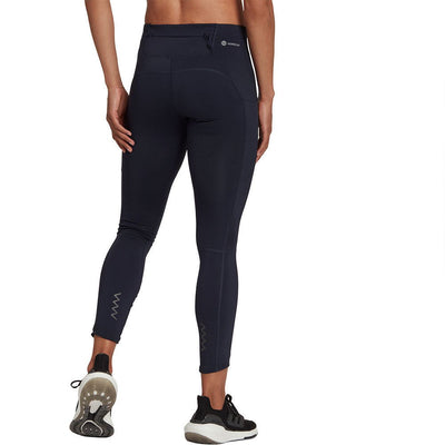 adidas Womens Fast Impact 7/8 Running Tight Navy / Extra Small