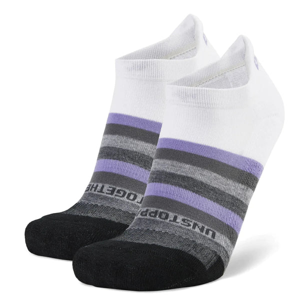 Balega Grit and Grace Running Socks WHITE|GREY|PURPLE / SMALL