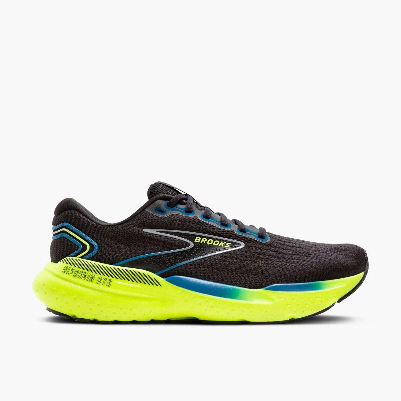 Brooks Men's Glycerin GTS 21 Running Shoe Black/Blue/Nightlife / 7.5