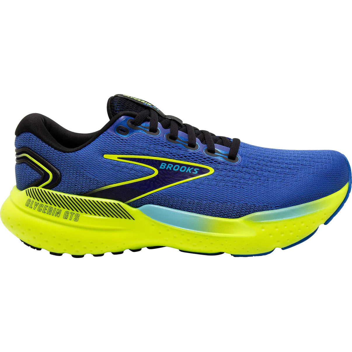 Brooks Men's Glycerin GTS 21 Running Shoe Blue/Nightlife/Black / 9