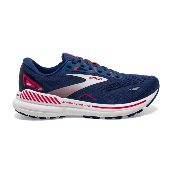 Brooks Womens Adrenaline GTS 23 Running Shoe 7 / Blue/Raspberry/White