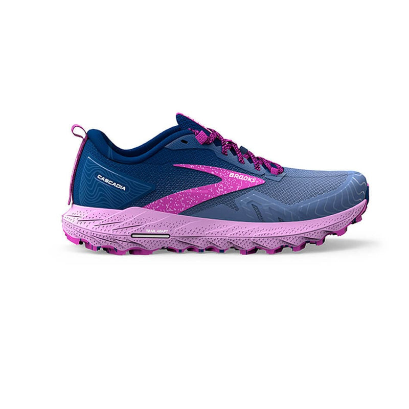 Brooks Womens Cascadia 17 Trail Running Shoe 5.5 / Navy | Purple | Violet