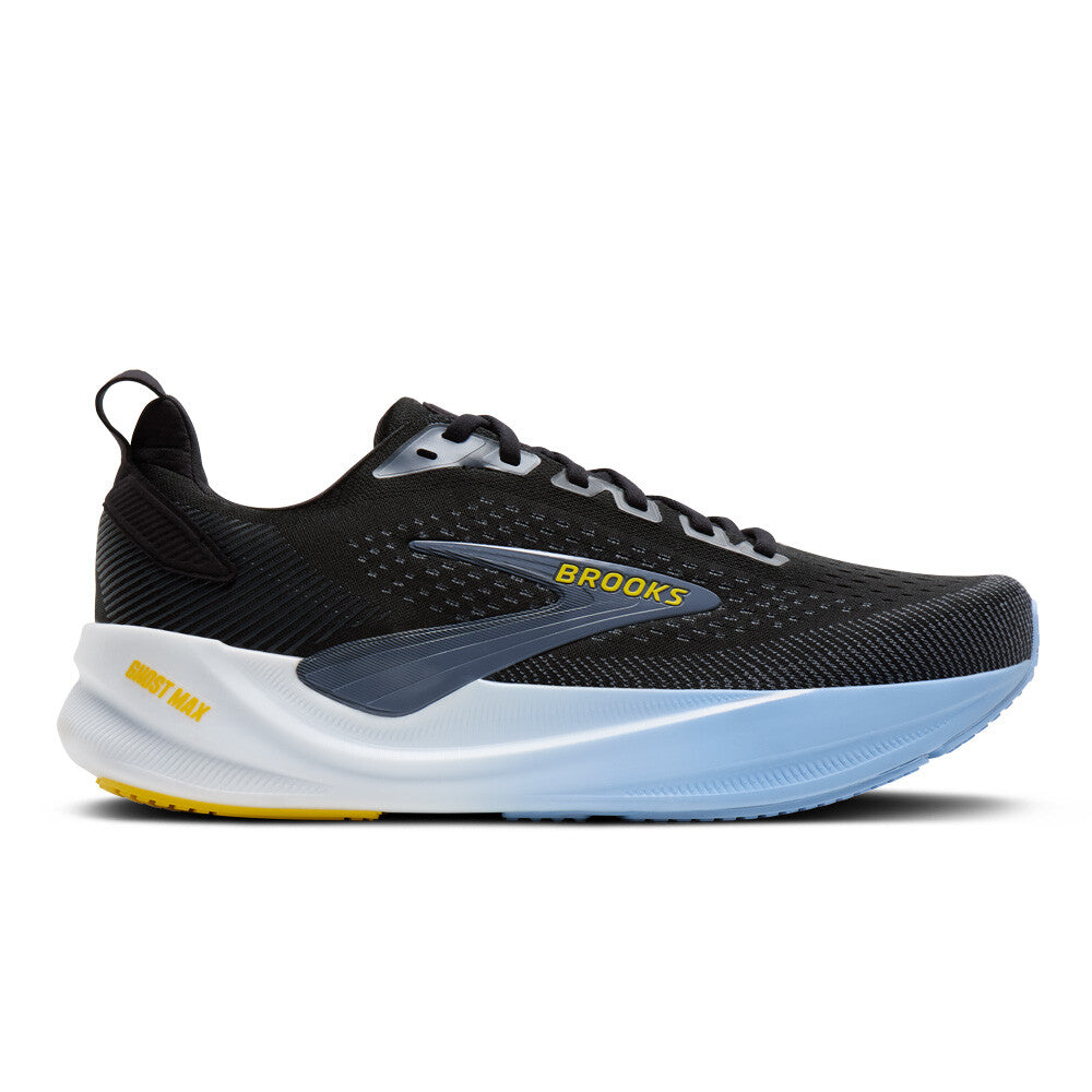 Brooks Womens Ghost Max 4 Running Shoe Black/Folkstone/Cyber Peach / 5