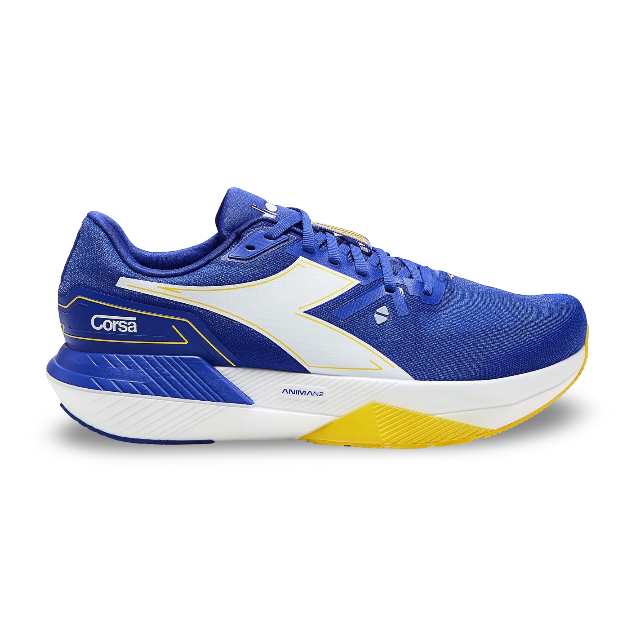 Diadora Men's Corsa Running Shoe 7 / Surf The Web/White/Sunflower