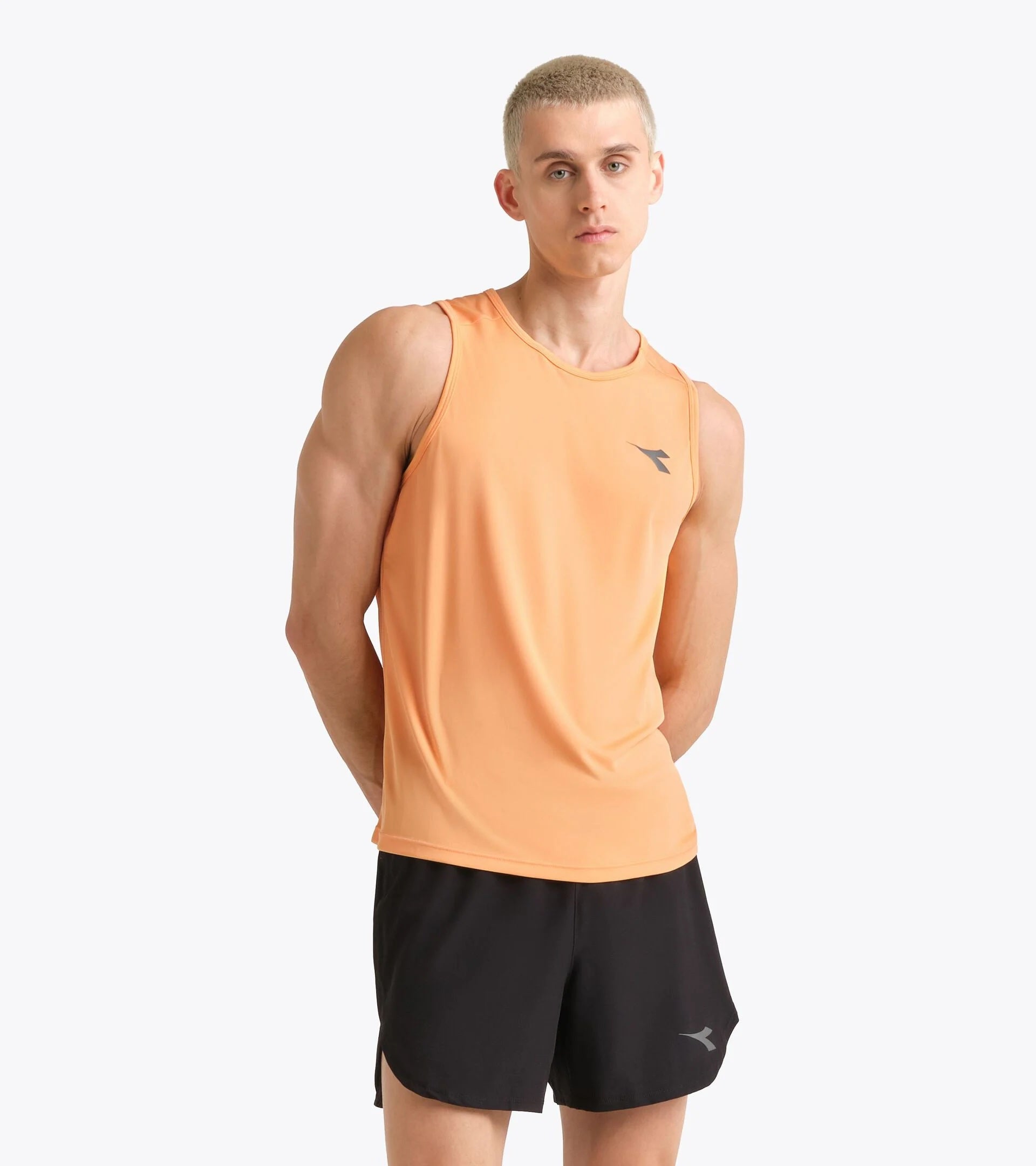 Diadora Men's Tank Running Vest S / Peach Cobbler
