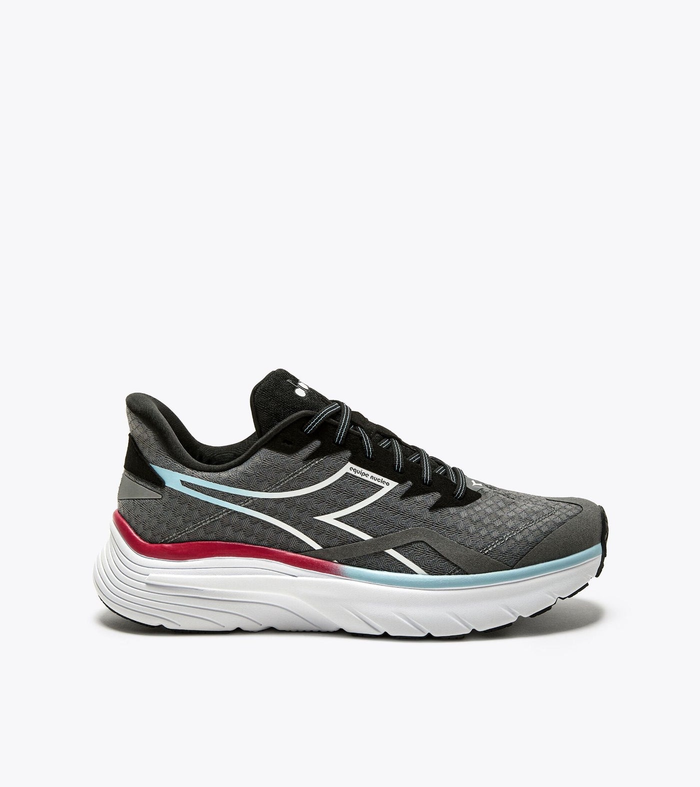 Diadora Mens Equipe Nucleo Running Shoe Steel Gray | White | Black / 8