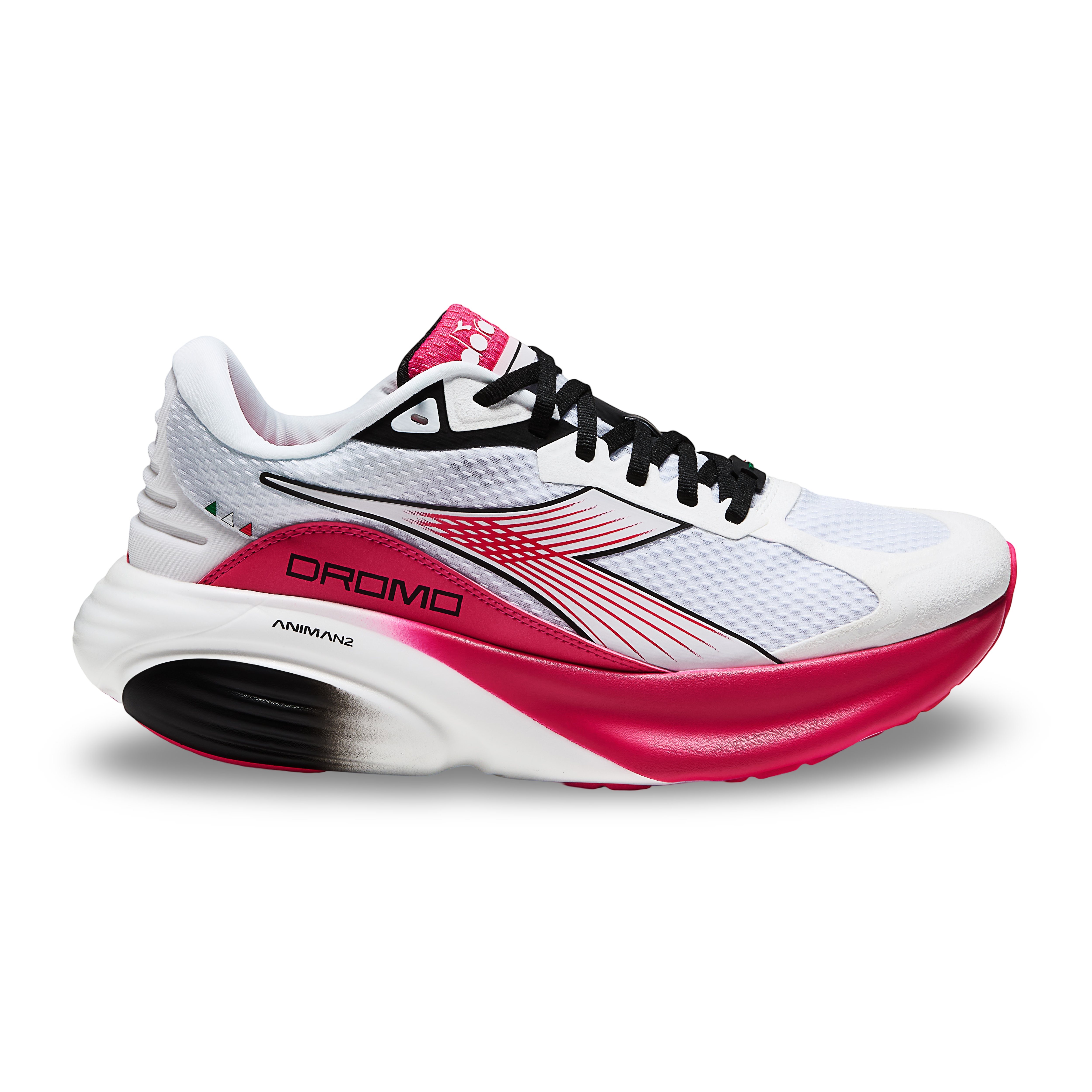 Diadora Unisex Atomo Star Dromo Running Shoe White/Mexican Pink / 4.5