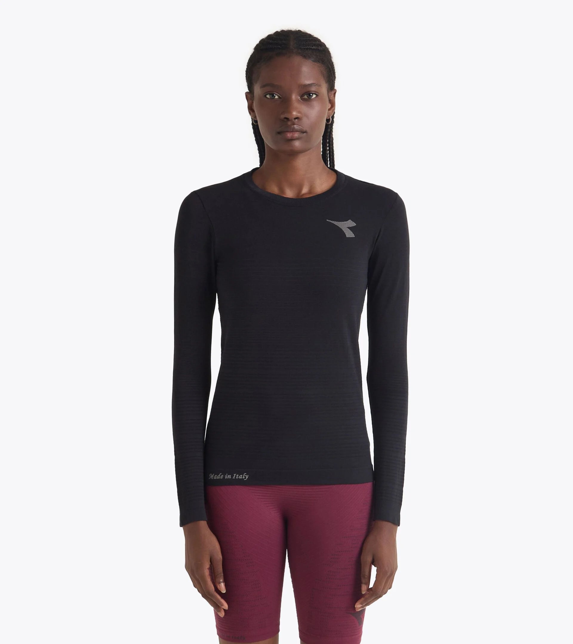Diadora Woman's Long-Sleeved Stratouno T-Shirt Black / S/M