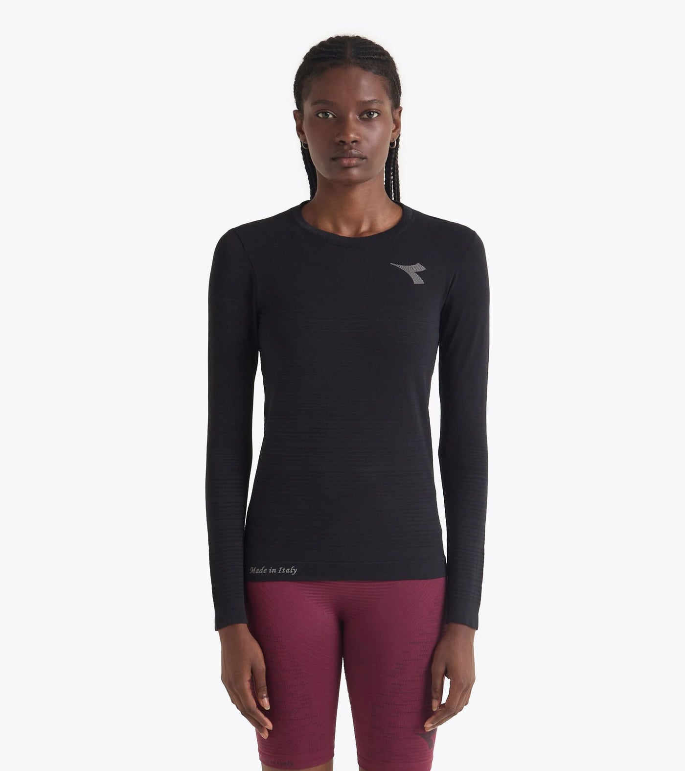 Diadora Woman's Long-Sleeved Stratouno T-Shirt Black / S/M