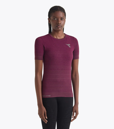 Diadora Woman's Short-Sleeved Stratouno T-Shirt Maroon Banner / S/M