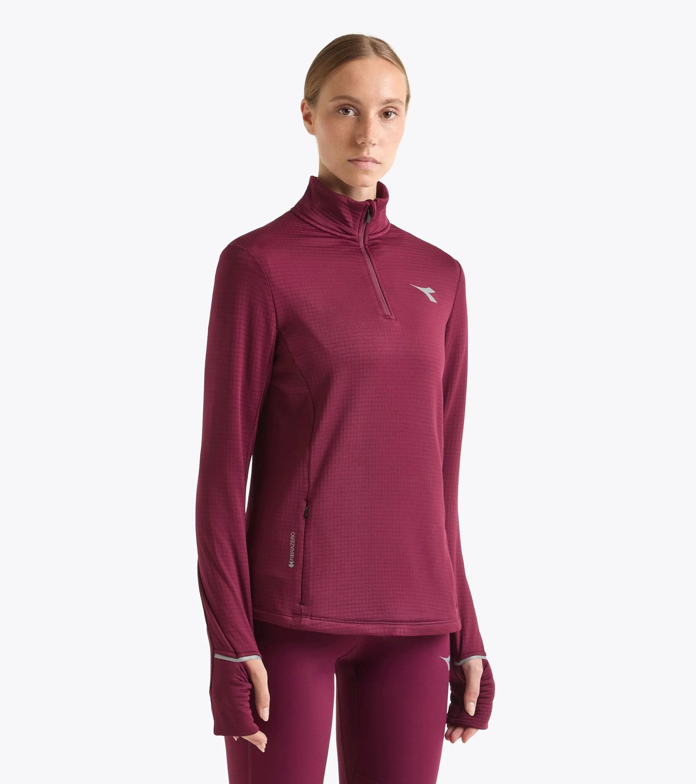 Diadora Woman's Warm Up Winter Protection Maroon Banner / S