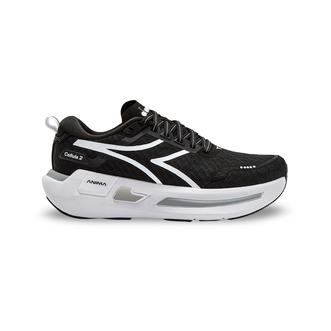 Diadora Women's Cellula 2 Running Shoe Black/White / 4.5