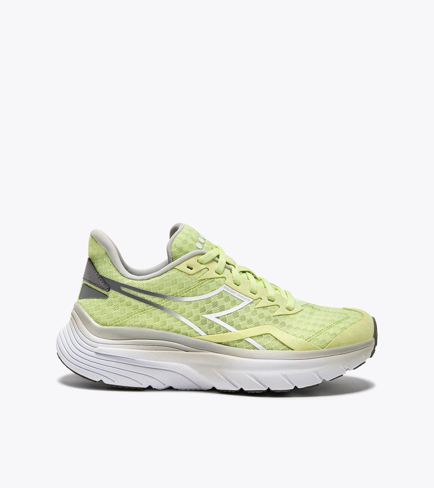 Diadora Women’s Equipe Nucleo Running Shoe Lime/white/Silver / 4.5