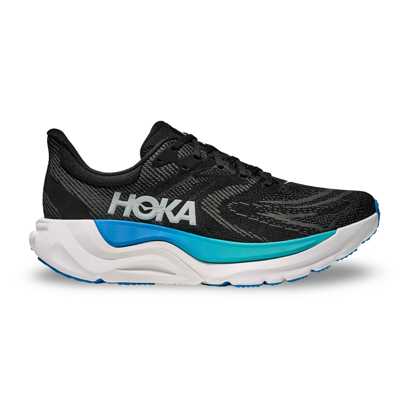 Hoka Men's Arahi 8 Road Running Shoe Black/Skyward Blue / 8