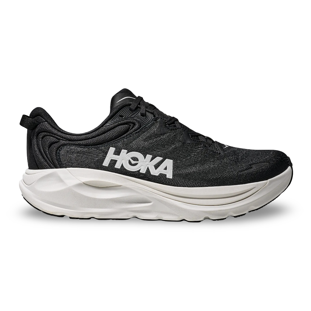 HOKA Men's Gaviota 6 Wide (2E) Running Shoes Black/White / 7