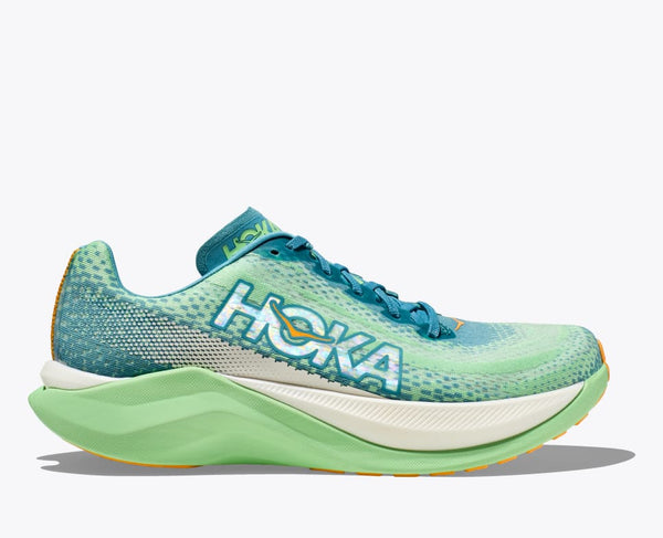 Hoka Men's Mach X Running Shoe Ocean Mist / Lime Glow / 8