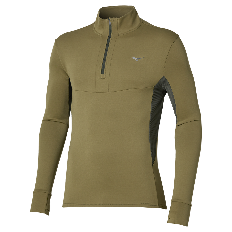 Mizuno Men's Active Warmalite Half Zip Long Sleeve Top (AW26) S / Martini Olive