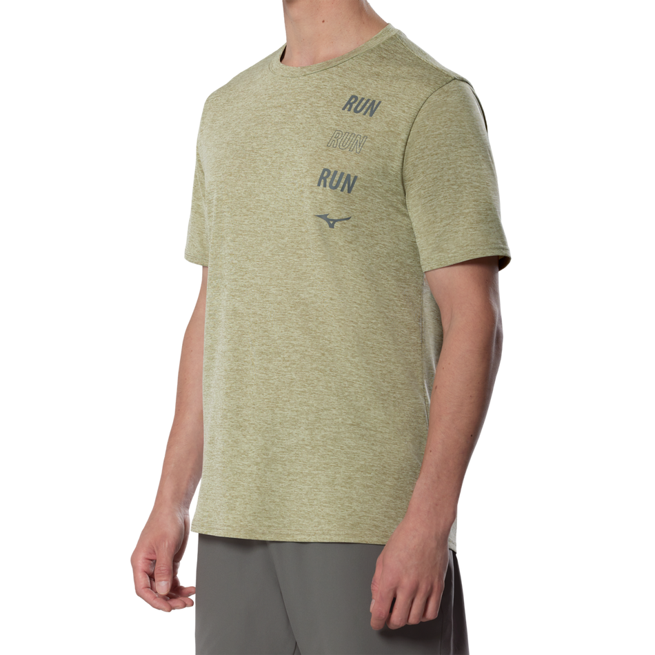 Mizuno Men's Core Run Short Sleeve Tee S / Elm