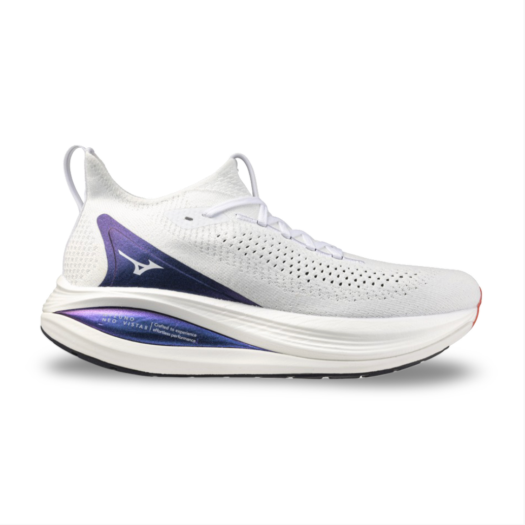 Mizuno Men's Neo Vista 2 Running Shoe 8 / White/White/Iris Bloom