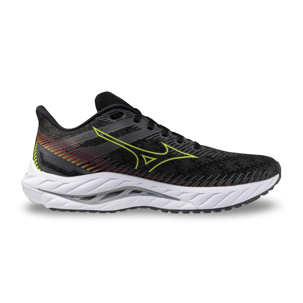 Mizuno Men's Sirius Running Shoe 9 / Black/Evening Primrose/High Risk Red