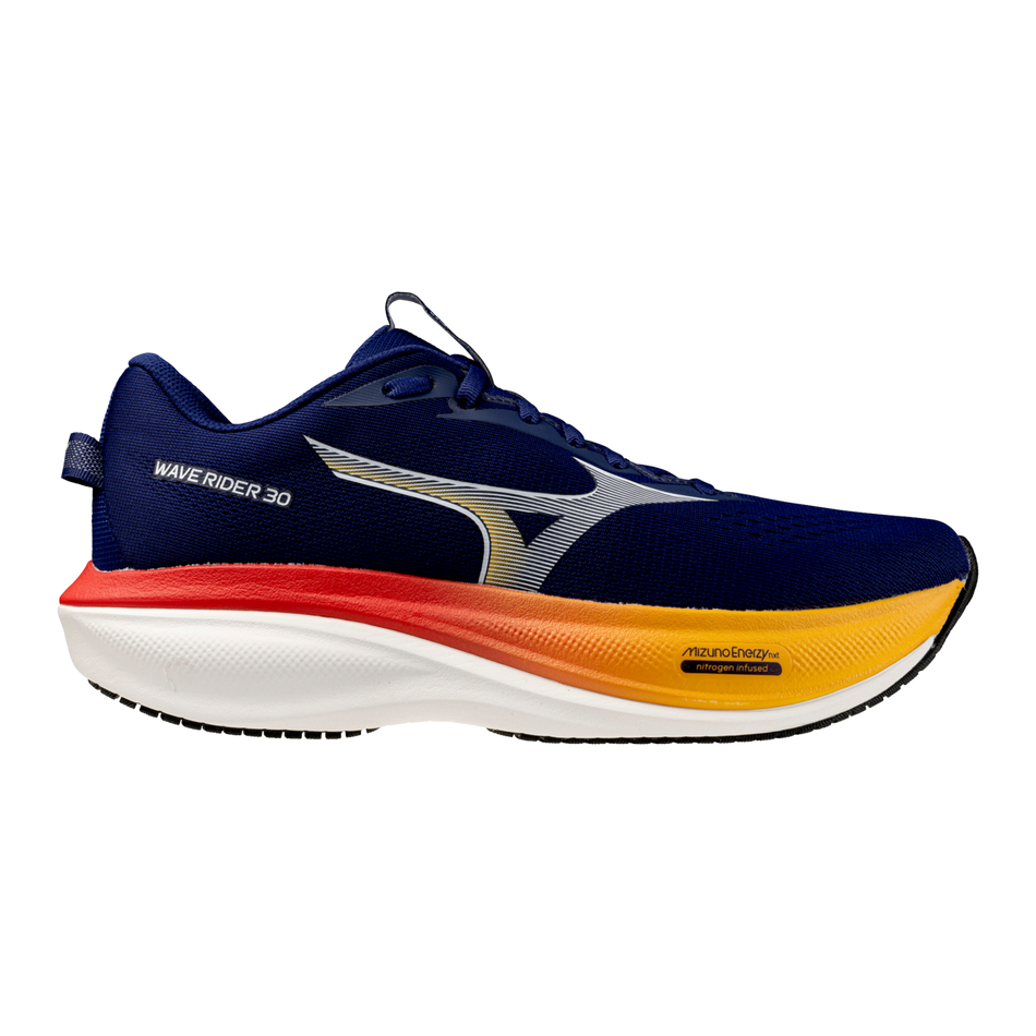 Mizuno Men's Wave Rider 30 Running Shoes 7 / Beacon Blue/White/Artisan's Go