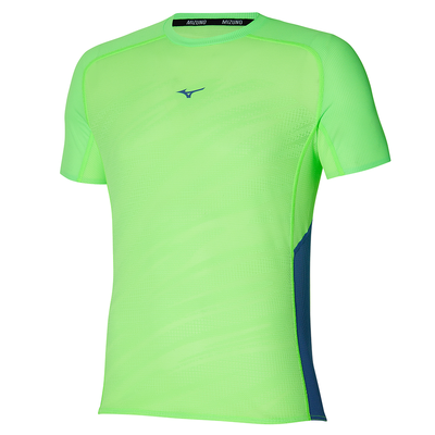 Mizuno Mens Aero Tee Medium / Light Green