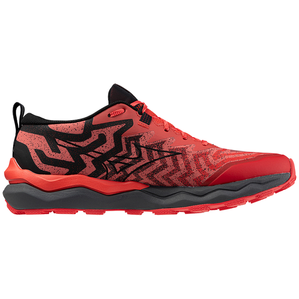 Mizuno Mens Wave Daichi 8 Trail Running Shoe Cayenne/Black/High Risk Red / 8