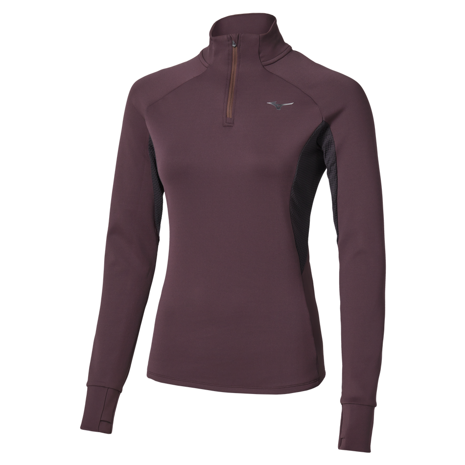 Mizuno Women's Active Warmalite Half Zip Long Sleeve Top (AW26) S / Raisin