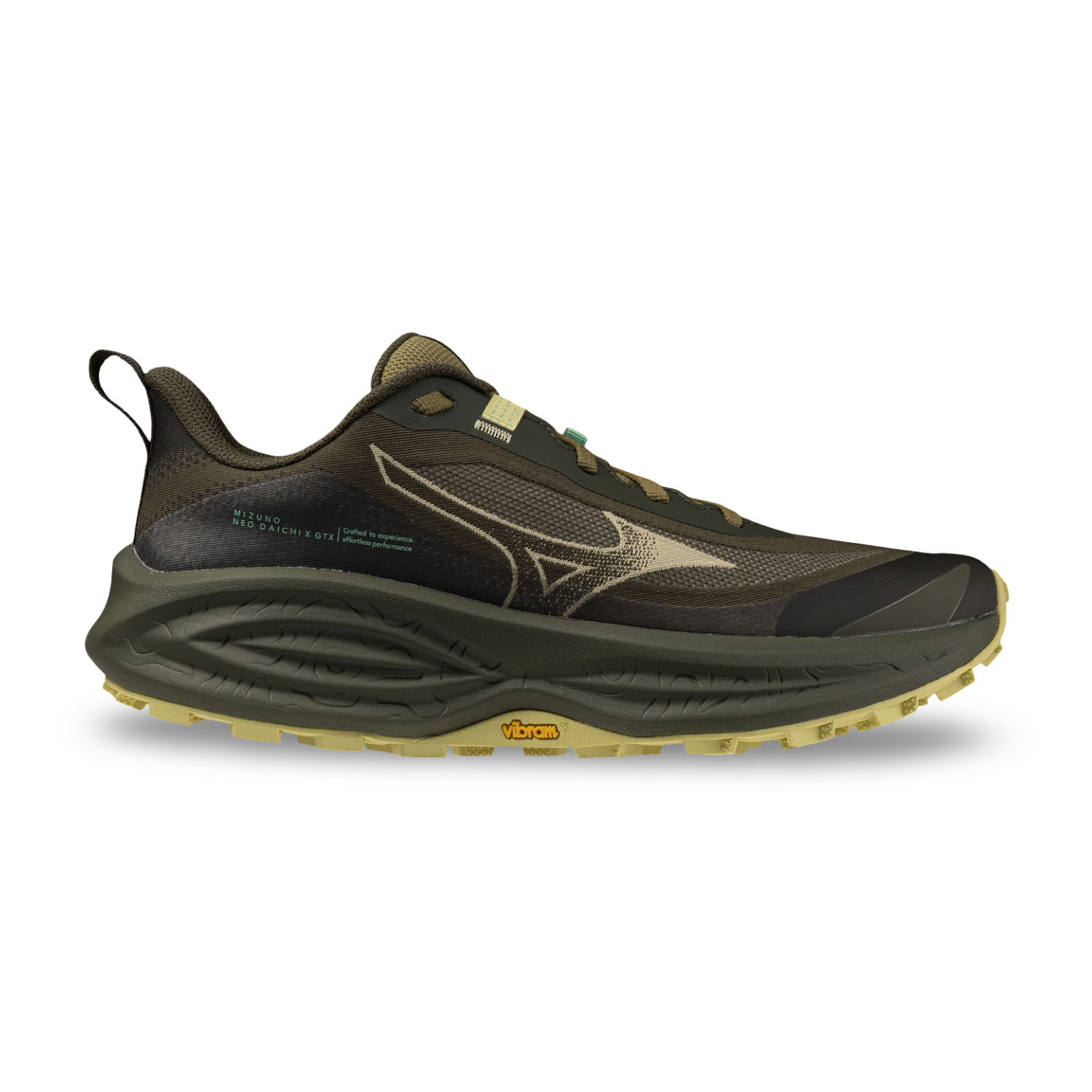 Mizuno Women's Neo Daichi 10 GTX Running Shoe Forest Night/Silver Fern/Beech / 4