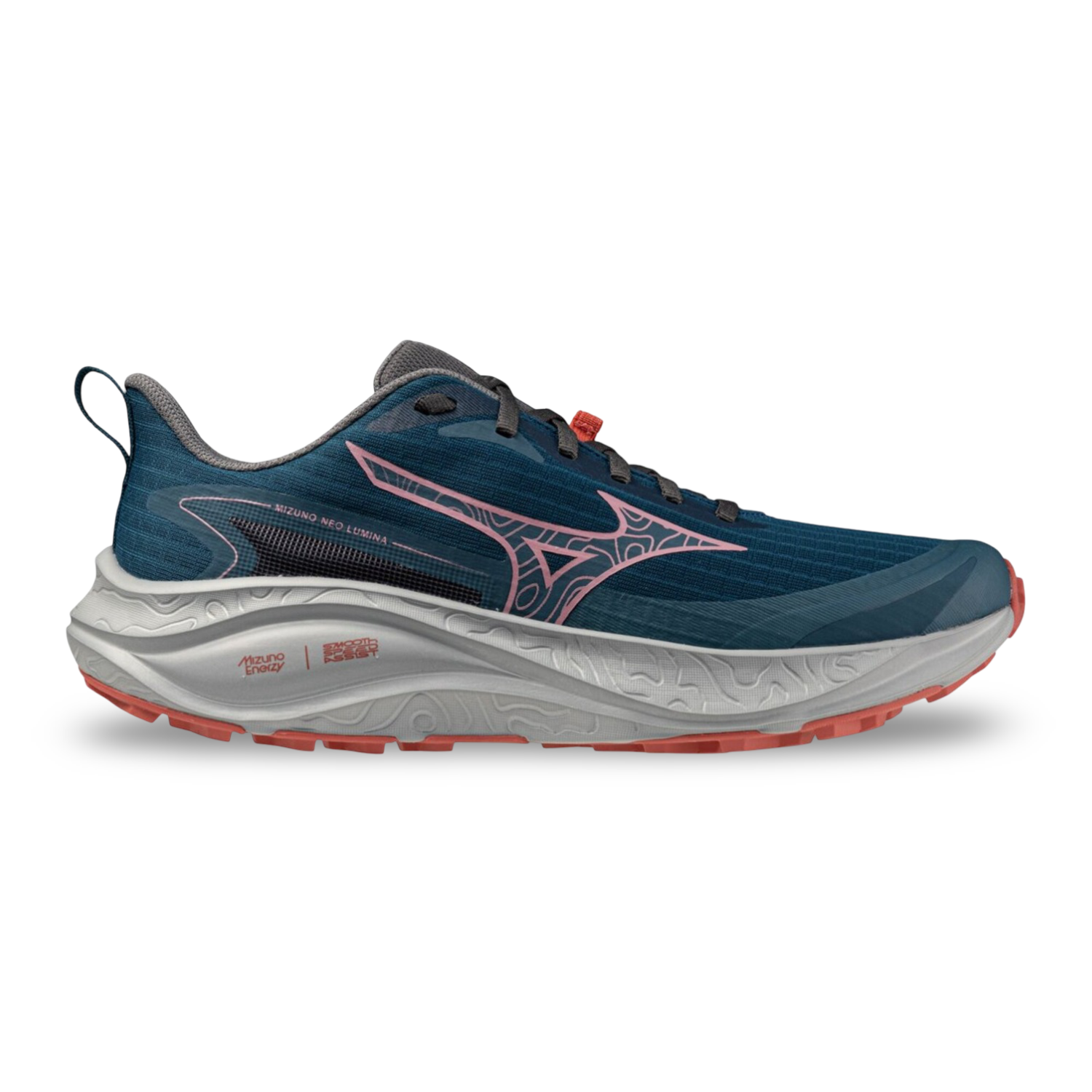 Mizuno Women’s Neo Lumina Trail Running Shoe 5 / Sailor Blue/Rose Elegance/Harbor Mist