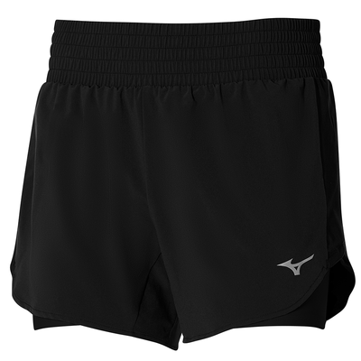 Mizuno Womens 2in1 4.5 Inch Short '24 Black / XS