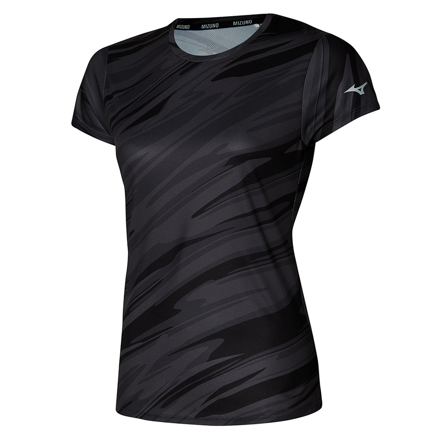 Mizuno Womens Impulse Core Graphic Tee Small / Black