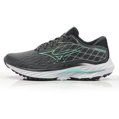 Mizuno Womens Wave Inspire 20 Running Shoe 4 / Iron Gate/Dusty Jade Green/Black