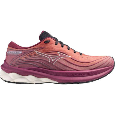 Mizuno Womens Wave Skyrise 5 Running Shoe Purple / Red / 7.5