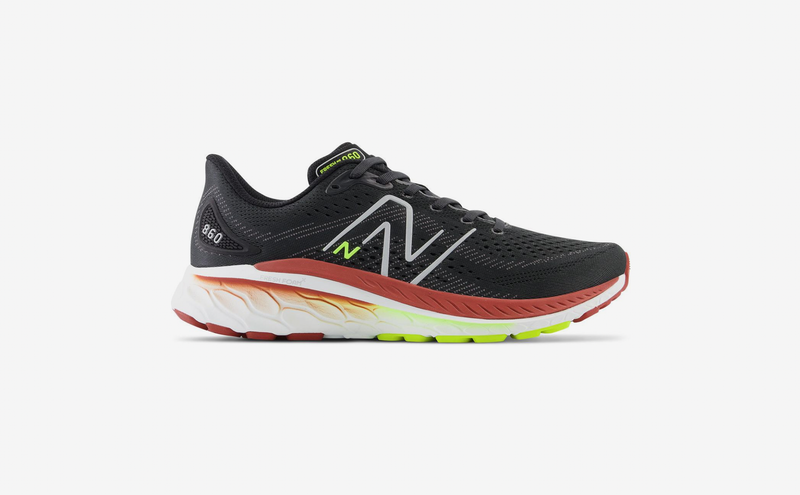 New Balance Mens 860 V13 Running Shoe 9 / Black|Red