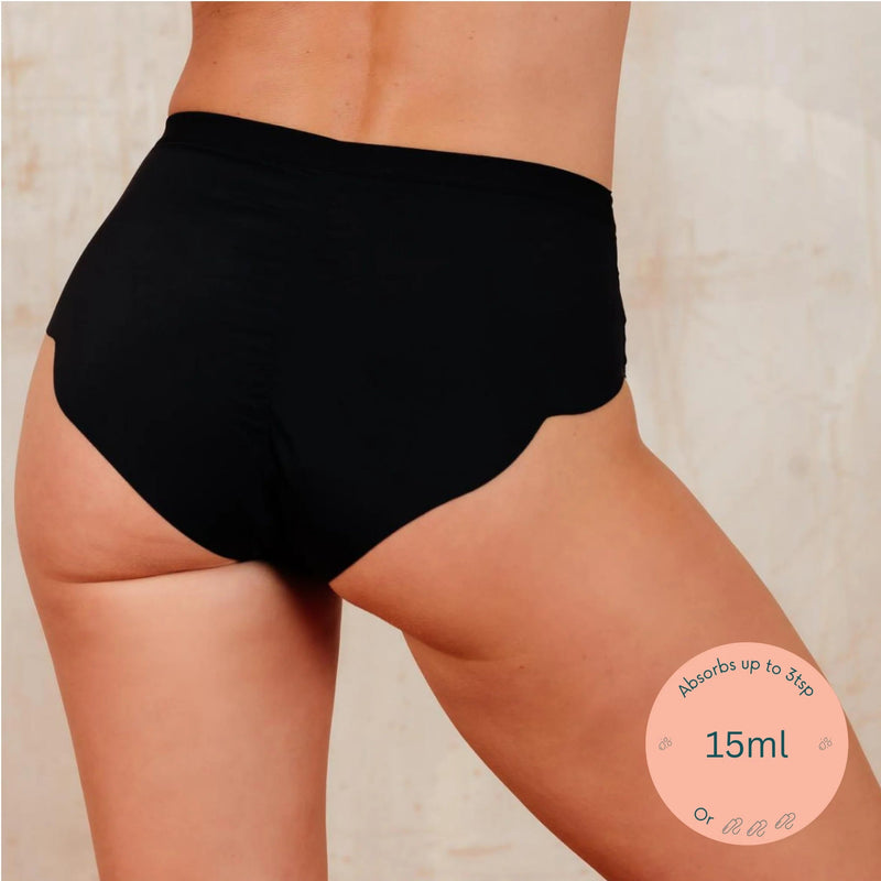 Nixi Body Leak-proof Underwear - Sporty Hip Black / XS