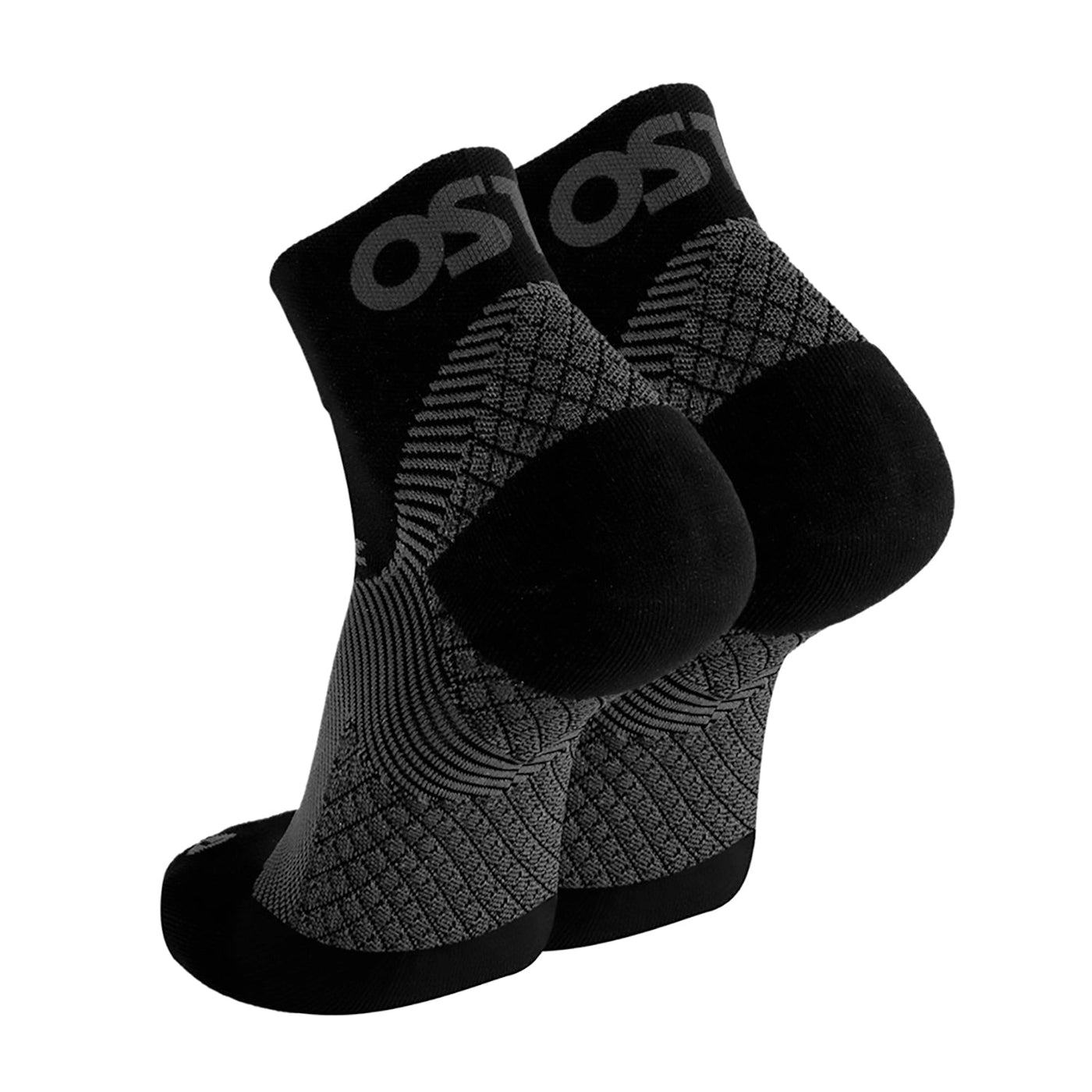 OS1st Plantar Fasciitis ¼ Crew Socks Sm / Black