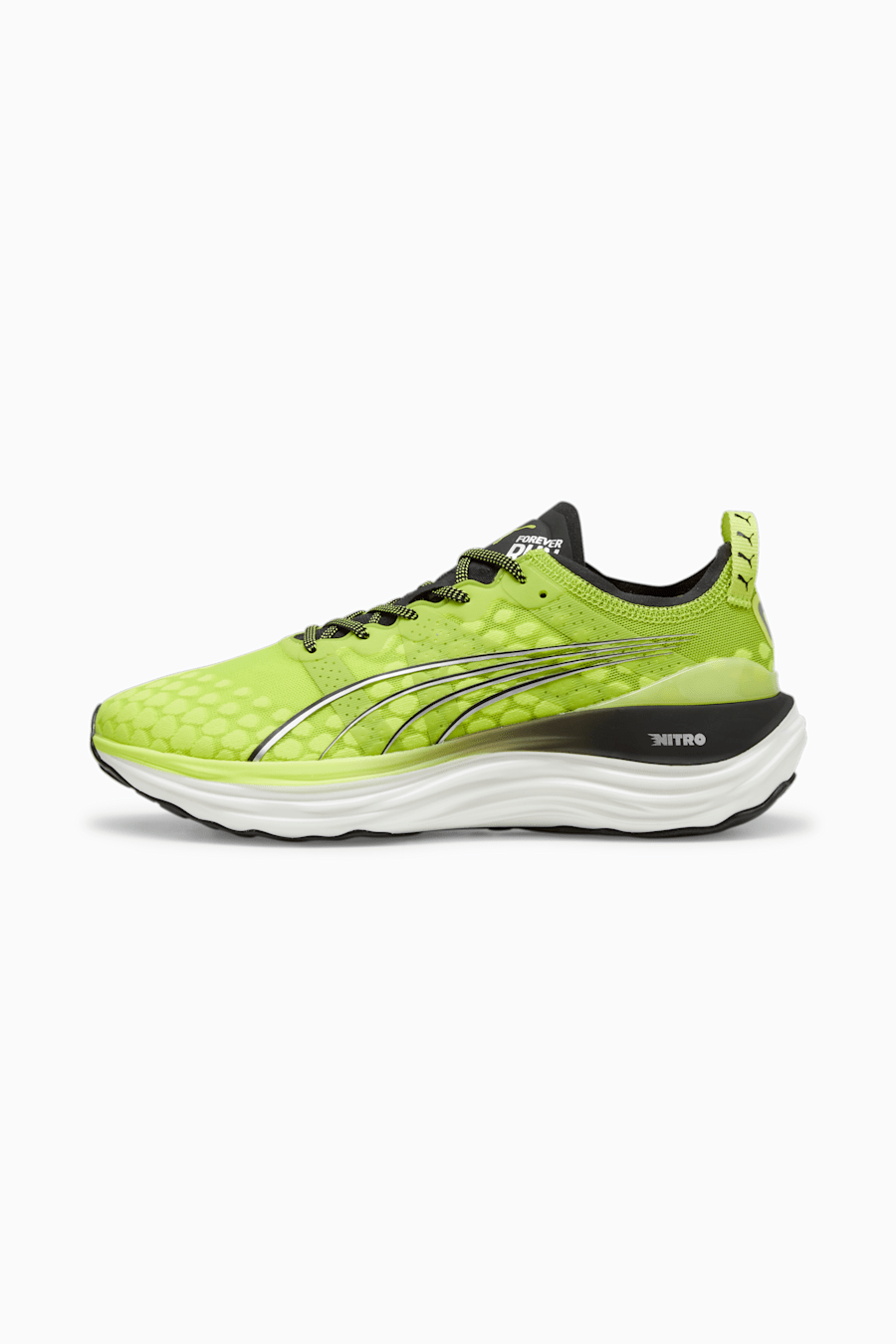 Puma Men's ForeverRun Nitro Running Shoe Lime Pow / Back White / 10