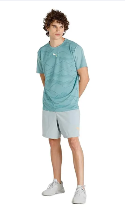 Puma Mens Train Vent SS Tee Mineral Blue / S