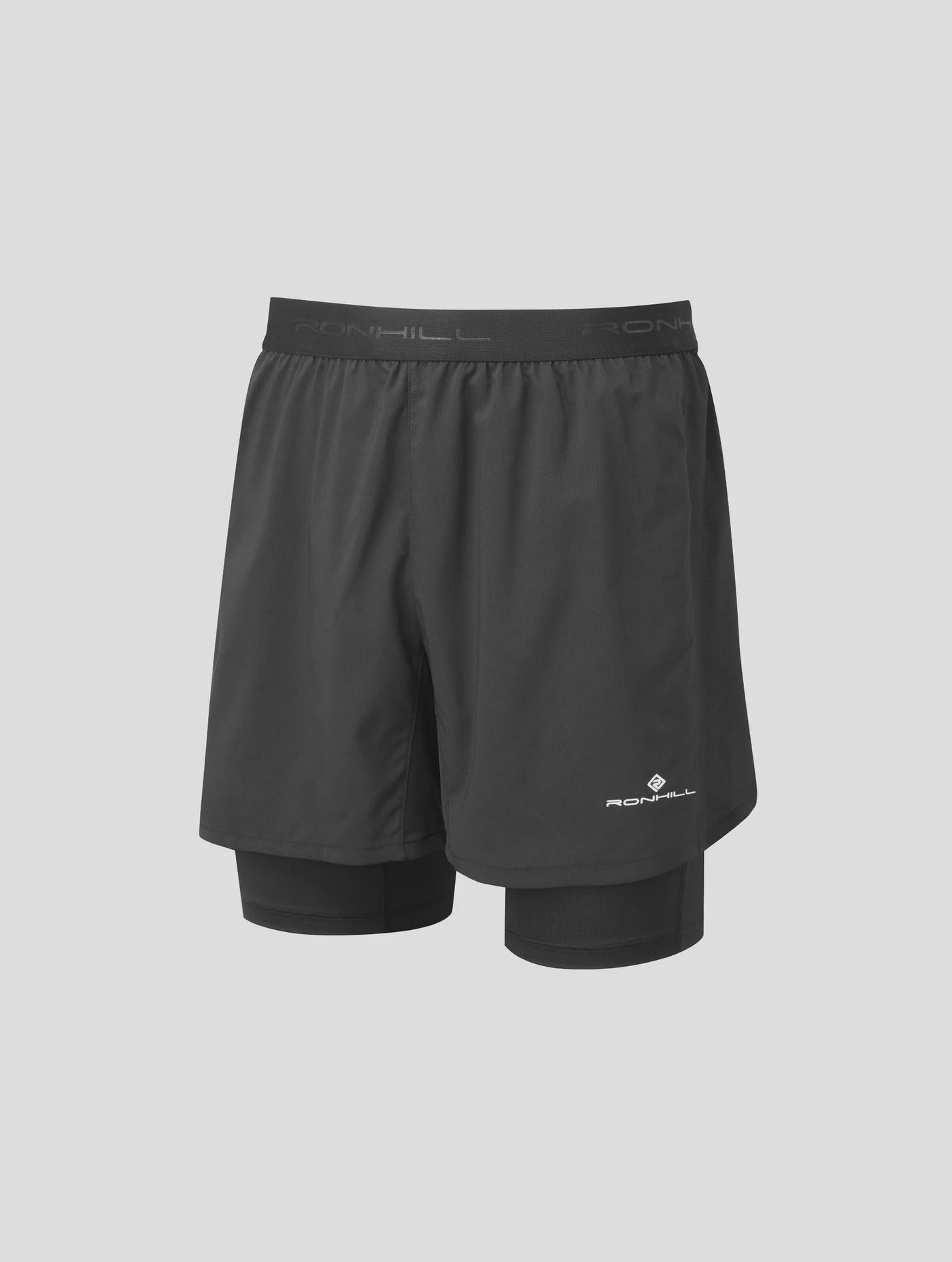 Ronhill Men's Tech 5" Twin Short All Black / Small