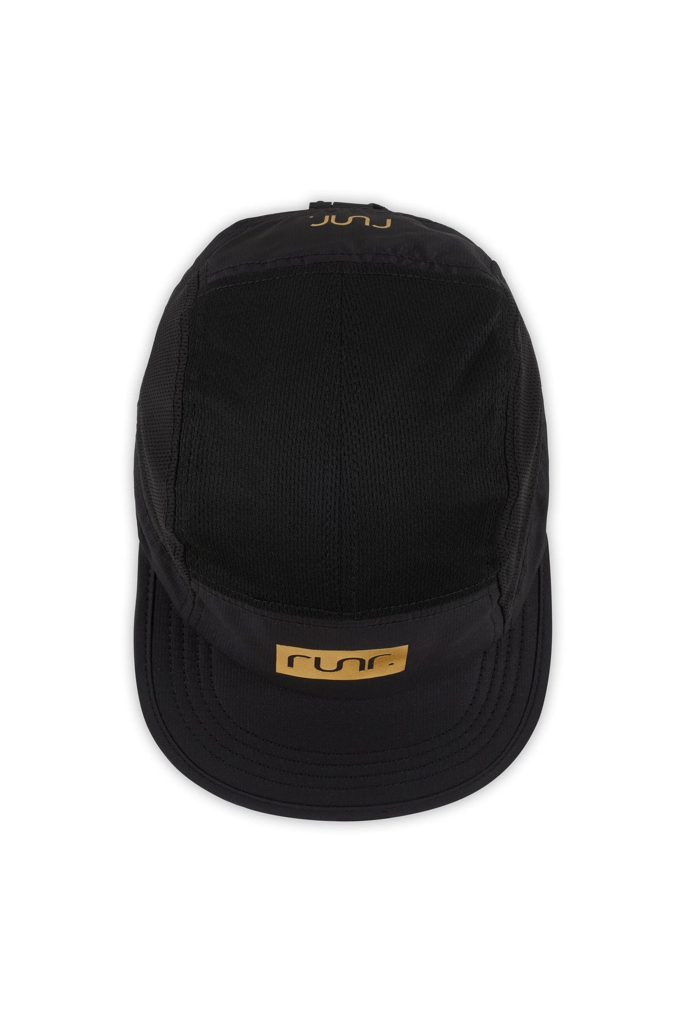 Runr Athens Technical Running Hat Black Gold