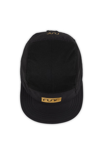 Runr Athens Technical Running Hat Black Gold