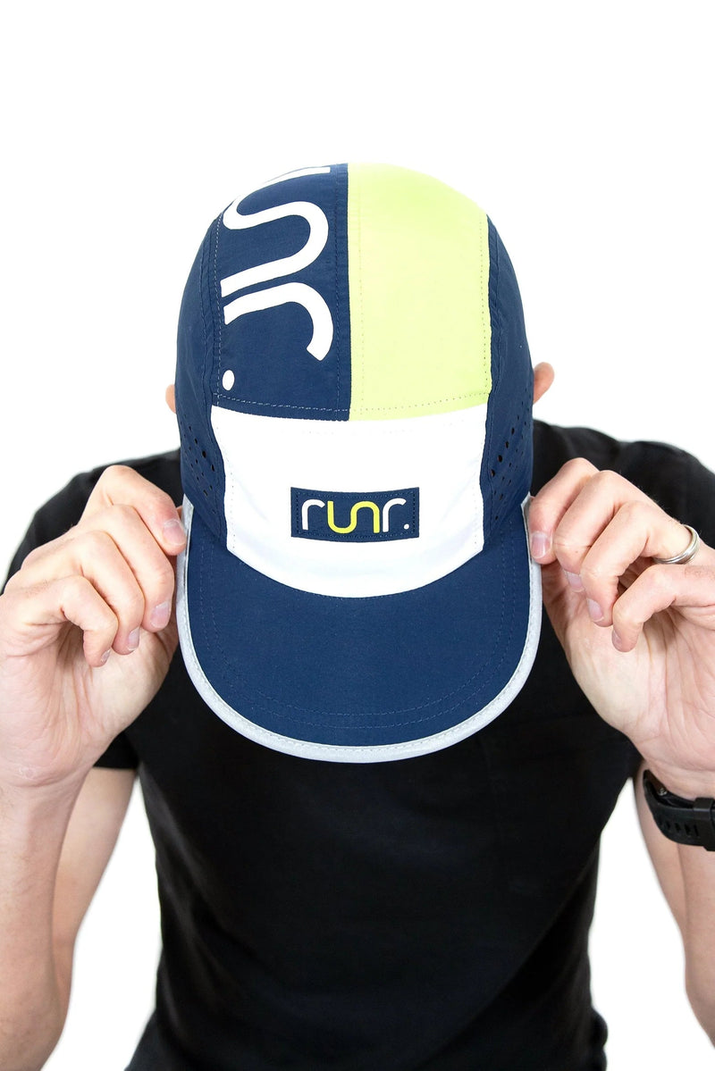 Runr London Technical Running Hat Navy/Green