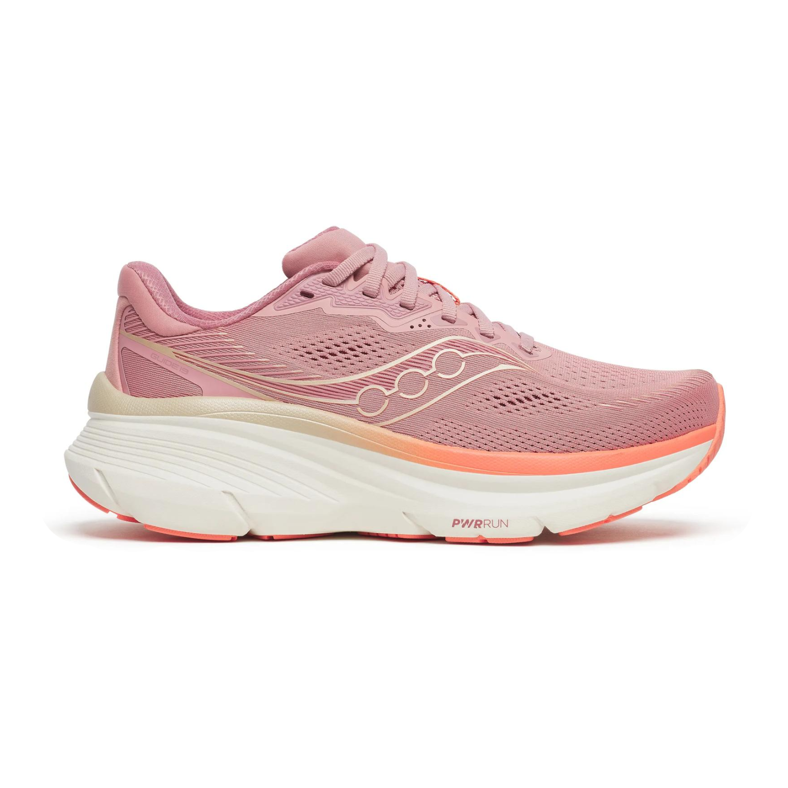 Saucony Women's Guide 19 Running Shoe 4 / Mauve/Salmon